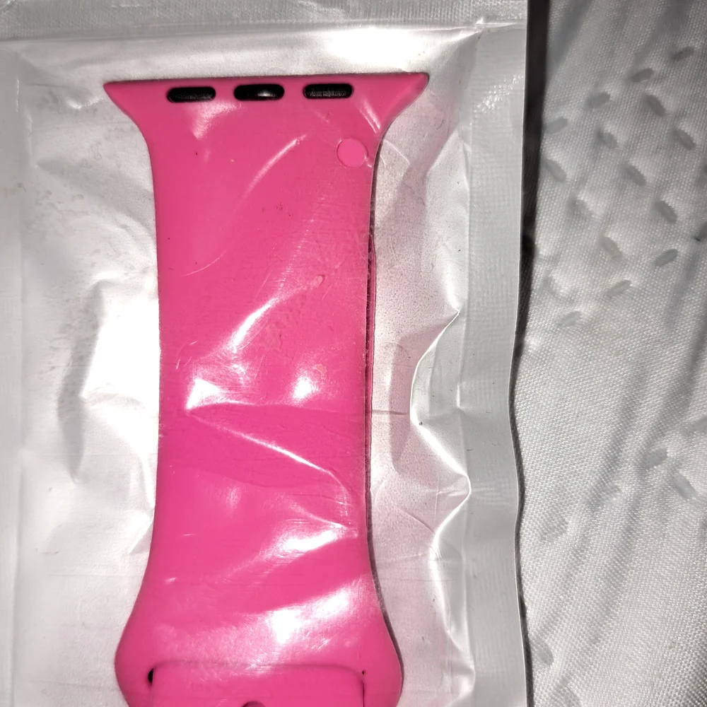 Hot Pink Silicone Watch Band For Apple 42/44mm NEW